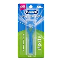 DenTek Floss Threaders | For Braces, Bridges, and Implants | 50 Count (Pack of 1)