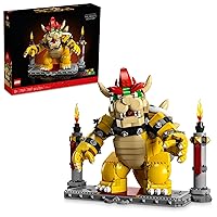 LEGO Super Mario The Mighty Bowser 71411, King of Koopas 3D Model Building Kit, Collectible Posable Character Figure with Battle Platform, Memorabilia Gift Idea for Adults and Fans of Super Mario Bros