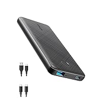 Portable Charger, USB-C PortableCharger 10000mAh with 20W Power Delivery, 523 Power Bank (PowerCore Slim 10K PD) for iPhone 14/13/12 Series, S10, Pixel 4 and More (Black)