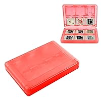 3DS Game Holder Card Case, 28-in-1 Game Holder Card Case Compatible with Nintendo NEW 3DS / NEW 3DS XL / 3DS / 3DS XL / DSi / DSi XL / DS / NEW 2DS /NEW 2DS XL / 2DS/ 2DS XL Catridge Storage Box (Red)