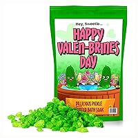 Valentines Dill Pickle Bath Soak - Funny Gag Gifts for Valentines Smells Like Pickles Bath Gift for Men and Women Quirky Weird Basket Stuffers