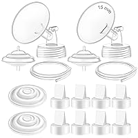 Maymom Pump Parts Compatible with Spectra S1 S2 9 Plus Pumps; Incl Wide Mouth Flange (15 mm) Backflow Protector Membrane Duckbill Valve Tube; Not Original Spectra Shield Parts