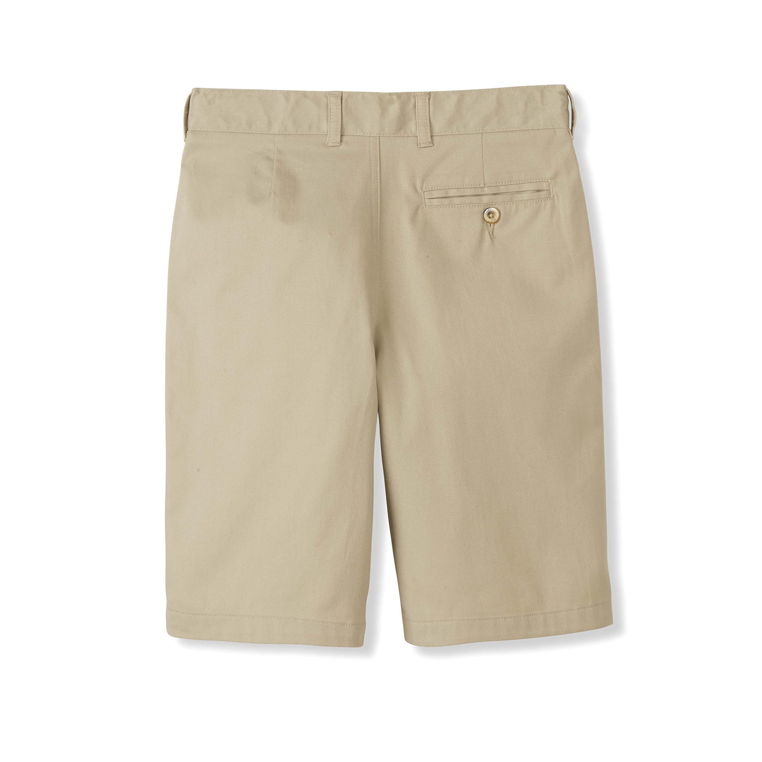 French Toast Boys' Adjustable Waist Stretch Flat Front Shorts (Standard & Husky) for School Uniform