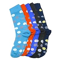 Scott Allan Colorful Men's Dress Socks (5 pack) | Polka Dot Socks for Men