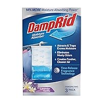 DampRid Lavender Vanilla Hanging Moisture Absorber, 16 oz., 3 Pack - Eliminates Musty Odors for Fresher, Cleaner Air, Ideal for Closet, 14% More Moisture Absorbing Power*