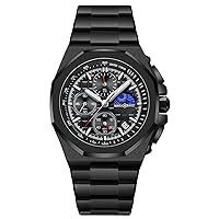 Fashion Business Men's Watch Stainless Steel Waterproof Multifunctional Timekeeping Quartz Watch