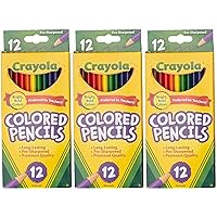 Crayola 68-4012 Colored Pencils, 12-Count, Pack of 3, Assorted Colors