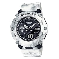 G-Shock GA2200GC-7A Grunge Snow Camouflage Watch, Black/White