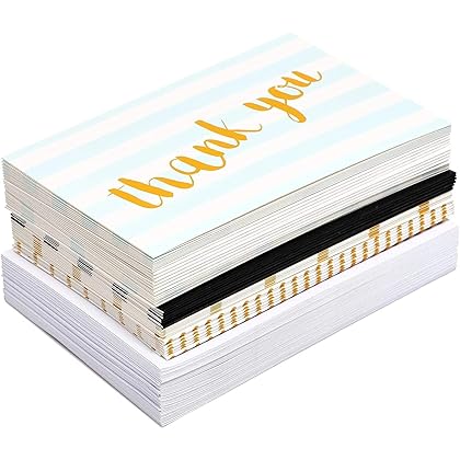 Juvale 48 Pack Blank Thank You Cards with Envelopes, 4x6 Notecards for Birthday, Wedding, Graduation, 6 Designs