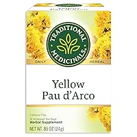 Traditional Medicinals Yellow Pau d’Arco Herbal Tea, Contributes to a Healthy You, (Pack of 2) - 32 Tea Bags Total