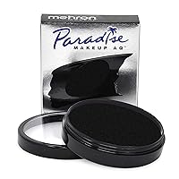 Makeup Paradise Makeup AQ Pro Size | Stage & Screen, Face & Body Painting, Special FX, Beauty, Cosplay, and Halloween | Water Activated Face Paint & Body Paint 1.4 oz (40 g) (Black)