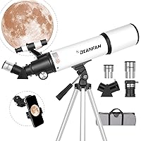 Telescope,80mm Aperture 600mm Telescopes for Adults Astronomy,Fully Mult-Coated High Powered Refracting Telescope for Kids Beginners,Professional Telescopes with Tripod,Phone Adapter and Bag