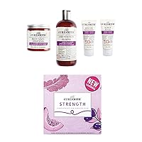 Curlsmith - Strength Complete Kit for Damaged Hair, with Core Strength Shampoo, Multi-Tasking Conditioner, Bond Curl & Shape Up Aqua Gel