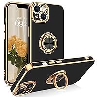 VENINGO iPhone 14 Case,Phone Case for iPhone 14,Slim Fit Soft 360° Ring Holder Kickstand Magnetic Car Mount Supported Easy Clean Shockproof Protective Cover for Apple iPhone 14 6.1