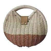 Straw Woven Three-color Clutch Evening Bag For Women, Multicolor