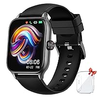 Smart Watch (Bluetooth 5.0 with Calling Function) 1.85 Inch Large Screen, Activity Monitor, Voice Assistance, Music Playback, Incoming Call Notifications, Various Exercise Modes, Weather Forecast,