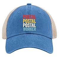 Retro Postal Worker Mail Hats for Mens Baseball Cap Stylish Washed Ball Caps Light Weight