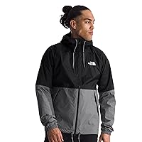 THE NORTH FACE Men's Novelty Antora Rain Hoodie, Smoked Pearl/TNF Black, Large