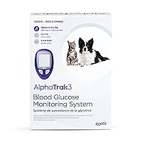 AlphaTRAK 3; 8 Piece Pet Blood Glucose Monitoring Kit for Diabetic Cats and Dogs; All-in-One Solution for in-Clinic Or at Home; with Digital Results