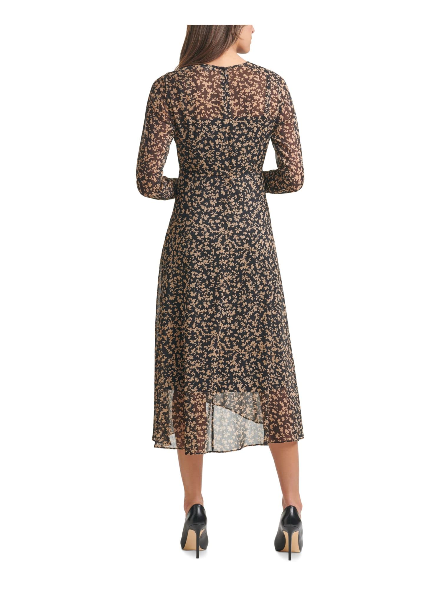 Tommy Hilfiger Women's Long Sleeve Midi Shift Dress