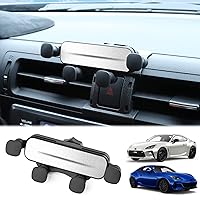 KUNGKIC for Toyota GR86 Subaru BRZ 2021 2022 2023 2024 Universal Auto Phone Holder Aluminum Car Cradle Rotatable Clip Cell Phone Cradle Mount Fit for 3.5-5.5 Inch Phone Interior Accessories White