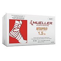 MUELLER MTape Rolls, Quality Athletic Tape for All Sports Medicine Applications, Easy to Tear & Effective Taping, 1.5