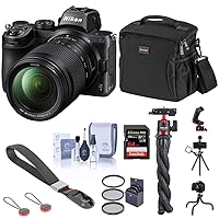 Z5 Full Frame Mirrorless Camera with 24-200mm Zoom Lens, Basic Bundle with 64GB SD Card, Bag, Flexible Tripod, Wrist Strap and Accessories