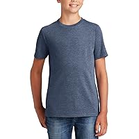 Youth Short Sleeves Perfect Tri Tee Perfectly Poly-Cotton Jersey Crew Neck Soft-Comfortable T-Shirt for Boy's