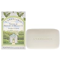 L'Erbolario Lily of the Valley Perfumed Soap - Soap Bar Provides Gentle Cleansing Action - Perfumed Body Soap - Rich in Coconut, Sunflower and Canola Oils - Scented Soap for Moisturised Skin - 3.5 oz