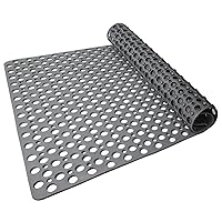 Tiamo Extra Large Non Slip Shower Mat for Inside Shower, 47x32 Inch Oversized Shower Stall Mat,Bath Mat for Shower with Big Suction Cups,Drain Holes,Two-Sided Anti-Slip