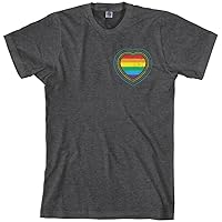 Threadrock Men's Gay Pride Rainbow Heart T-Shirt