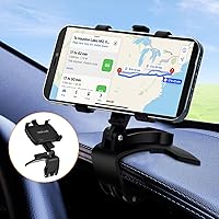 Universal Car Phone Holder for Dashboard Cell Phone Holder for Car Dash Ultra Stable 360 Degree Rotation Dashboard Car Phone Clip Holder Mount Stand for 4-7 inch iOS Android Mobile Phone