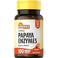 Sundance Chewable Papaya Enzyme - 100 Tablets, Pack of 3