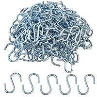 180 Pcs 1 Inch S Hook Connectors, Mini Metal S-Shaped Wire Hook Hangers Christmas Ornament Hooks for DIY Crafts, Hanging Jewelry, Key Chain Ring and Tags, Pet Name Tag, Wood Circles