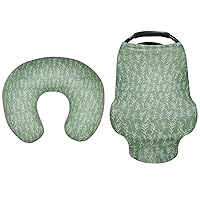 Green Sage Nursing Pillow Cover, Breastfeeding Pillow Slipcover for Baby Girls,Baby Car Seat Cover Girls
