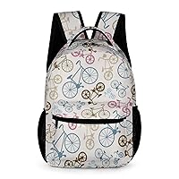 Bicycle Bikes Laptop Backpack Cute Daypack for Camping Shopping Traveling