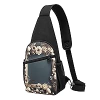 Sling Bag Crossbody for Women Fanny Pack Frame with garland Chest Bag Daypack for Hiking Travel Waist Bag