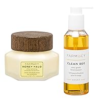 Farmacy Honey Halo & Clean Bee Bundle - Ceramide Face Moisturizer & Gentle Facial Cleanser