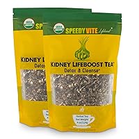 Kidney Bladder LifeBoost Tea Herbal Supplement, USDA Organic Cleanses & Supports Urinary Tract Health, Marshmallow Root Dandelion Goldenrod Juniper Hydrangea+ Natural Detox