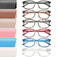 NOVIVON 6 Pack Reading Glasses Blue Light Blocking for Women Men, Lightweight Anti Eyestrain/Glare Computer Readers…