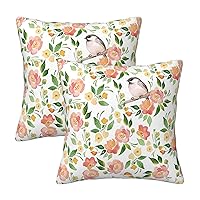 Flower and Bird Print Country Style Exquisite Couch Pillow Covers Decor Throw Pillow Covers Couch Sofa