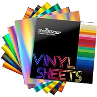 TECKWRAP Glossy Rainbow Holographic Chrome Vinyl Adhesive Sheets 12
