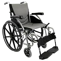 Karman Ergonomic Wheelchair with MAG Wheels, Pearl Silver, 16