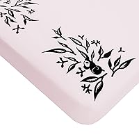 Nanit Smart Sheets – 100% Cotton Fitted Crib Sheets for Standard Crib, Works with Nanit Baby Monitors to Measure Your Baby's Height - Pink