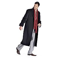 Cashmere Boutique: Men's Full Length Top Coat in 100% Pure Cashmere (Color: Black, Charcoal, Navy | 38/40/42/44/46/48/50)