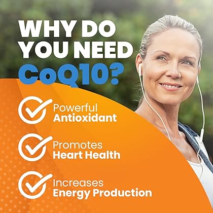 Doctor's Best High Absorption CoQ10 with BioPerine, Gluten Free, Naturally Fermented, Heart Health, Energy Production, 100 mg, 120 Count