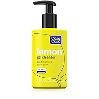 Brightening Gel Facial Cleanser with Vitamin C, Lemon Extract & Glycerin, Oil-Free Daily Cleansing Face Wash Gel to Brighten Skin, Cleanse Oil & Dissolve Dirt, 7.5 oz