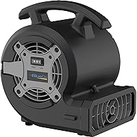 Lasko BlueDri Portable 1/8 HP Mini Multi-Purpose Air Mover Blower Utility Fan for Home, Carpet and Floor Drying, Black, BD-VP-15-BK, Medium