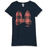 Disney Girl's Plaid Bow T-Shirt