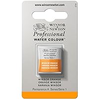 Professional Watercolor, Half Pan, Winsor Orange